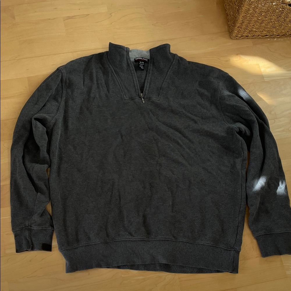 Kirkland Signature Dark Gray Zip-Up Sweater